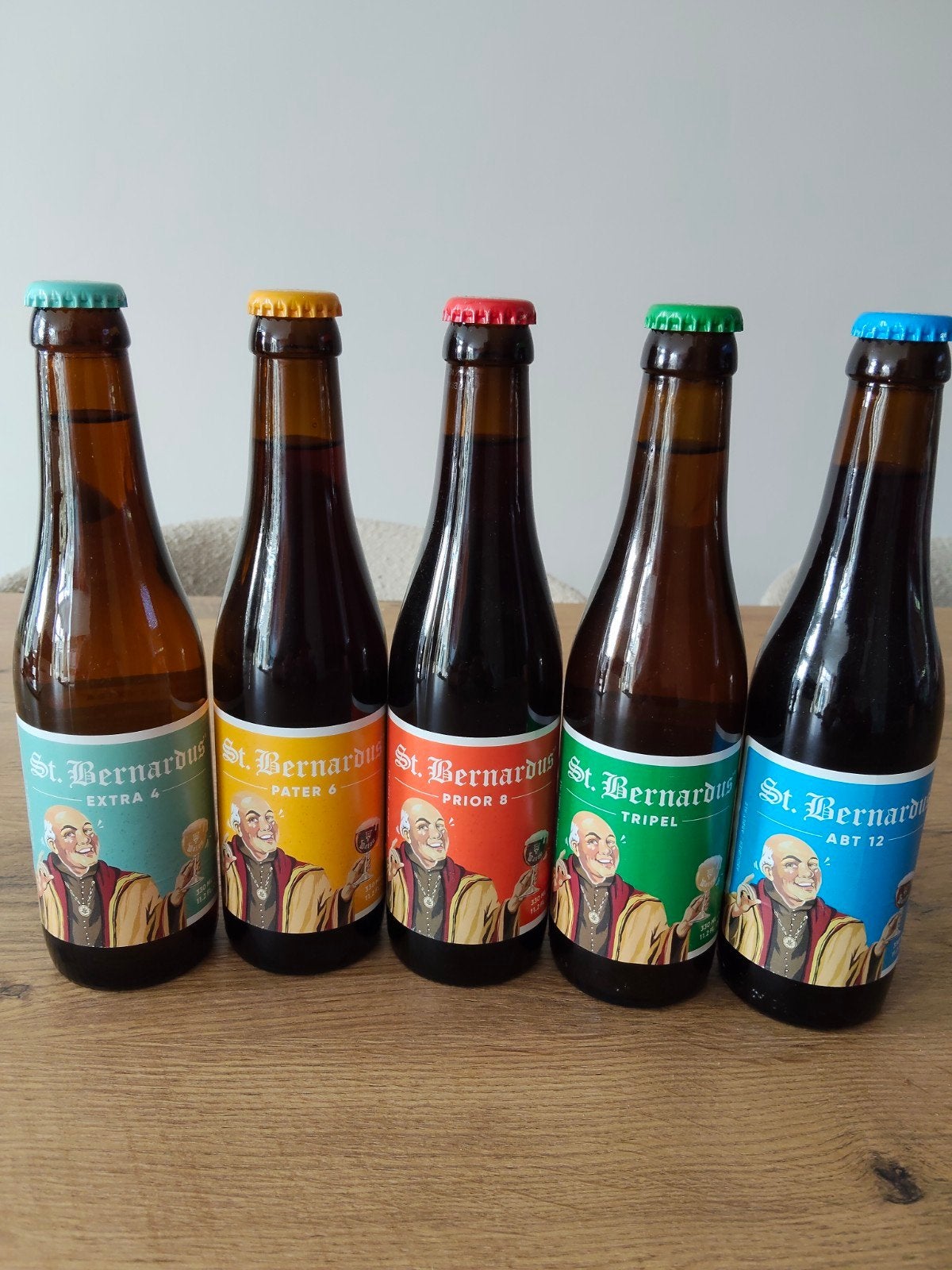 St. Bernardus Speciaalbier Set van 5 verschillende bieren, Ophalen of Verzenden, Nieuw, Flesje(s), Overige merken