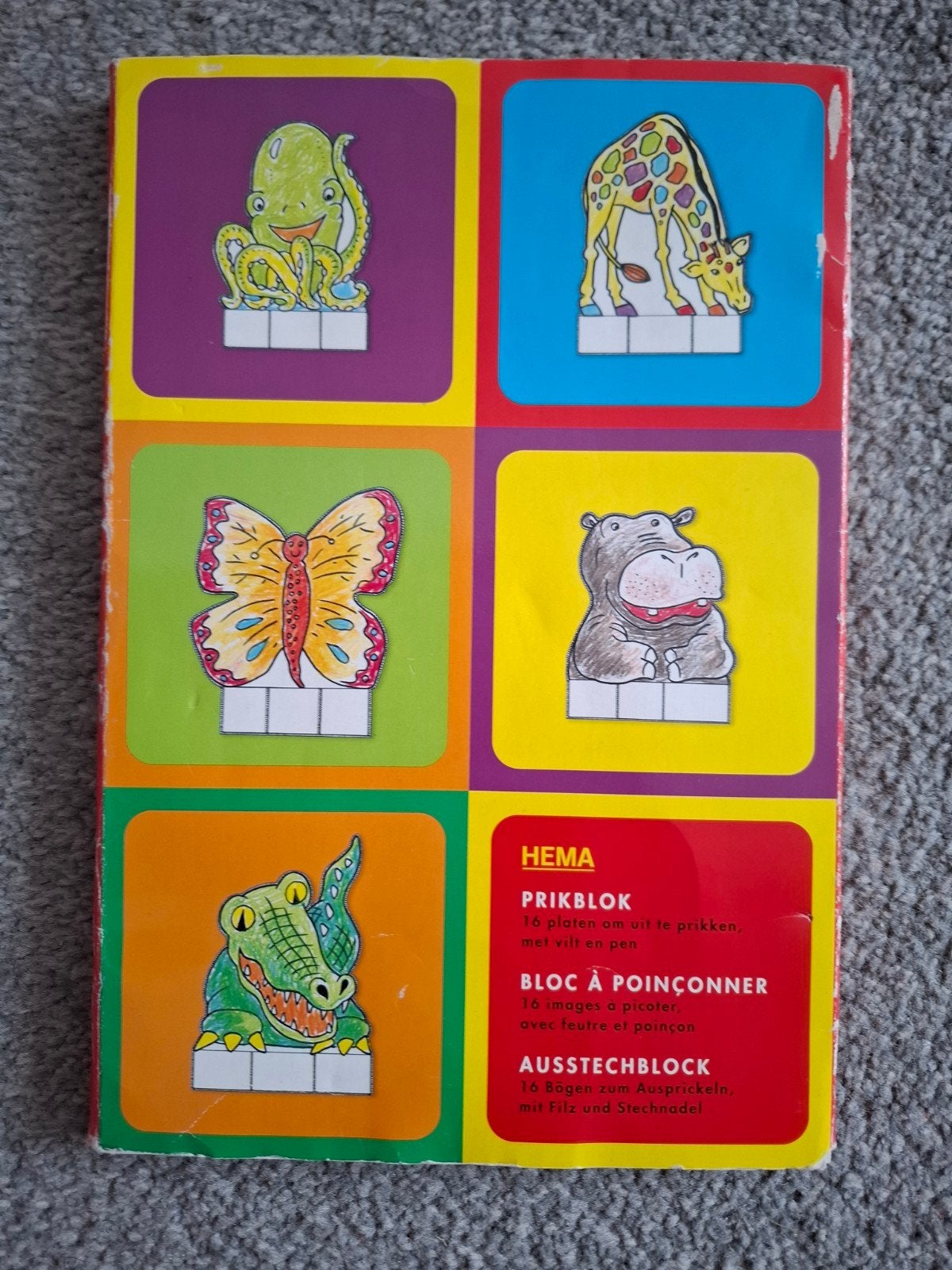 Prikblok HEMA met 7 prikkaarten, Ophalen of Verzenden, Gebruikt, Knutselen