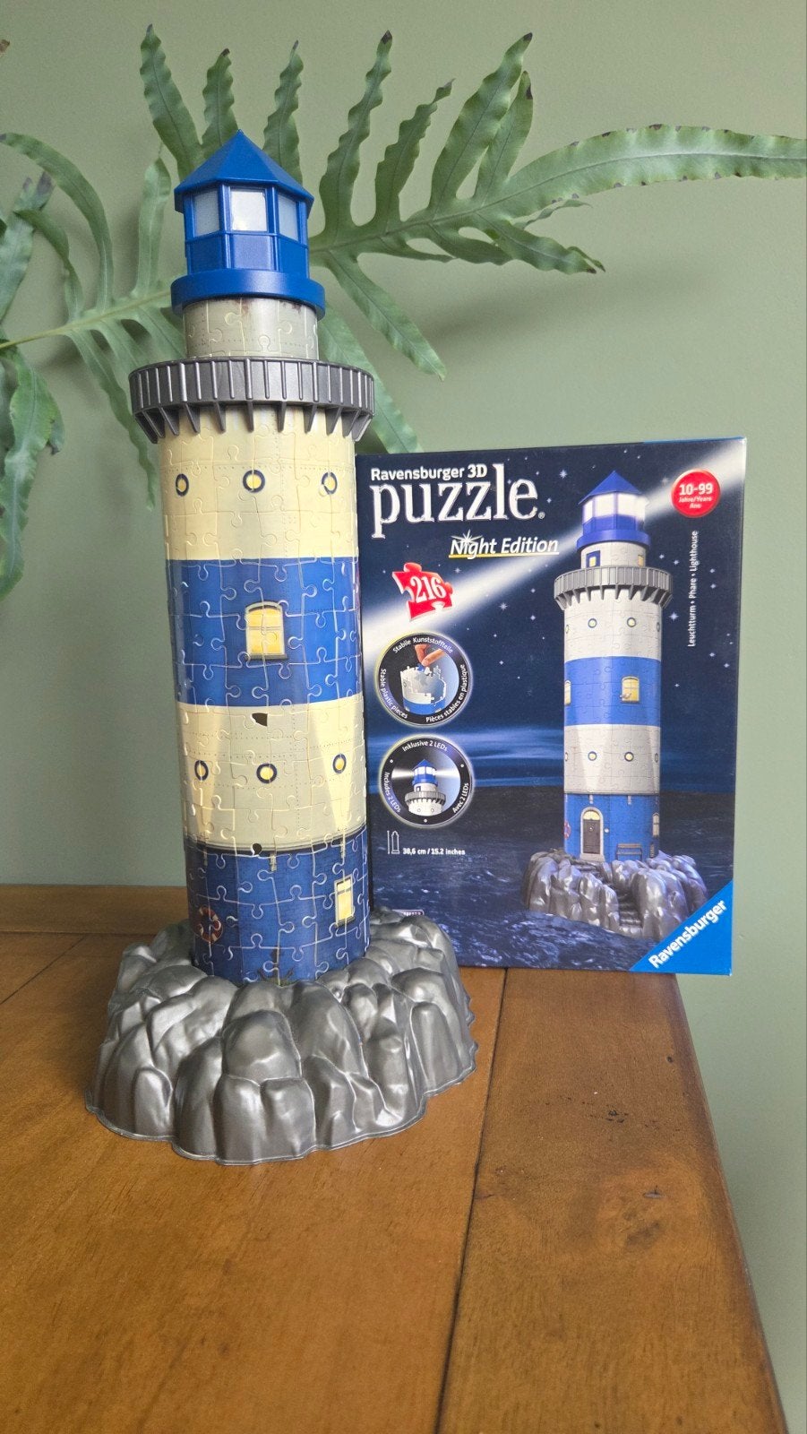 Ravensburger 3D Puzzel Vuurtoren met Licht (216 stukjes)