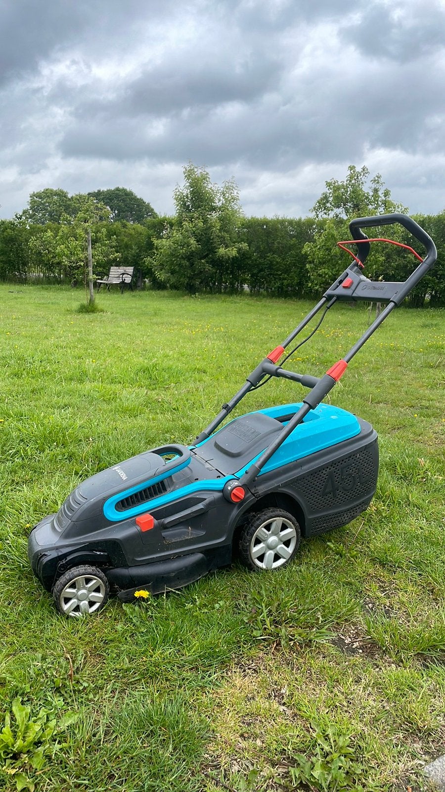 gardena grasmaaier elektrisch, Ophalen, Gebruikt, Elektrische grasmaaier, Opvangbak