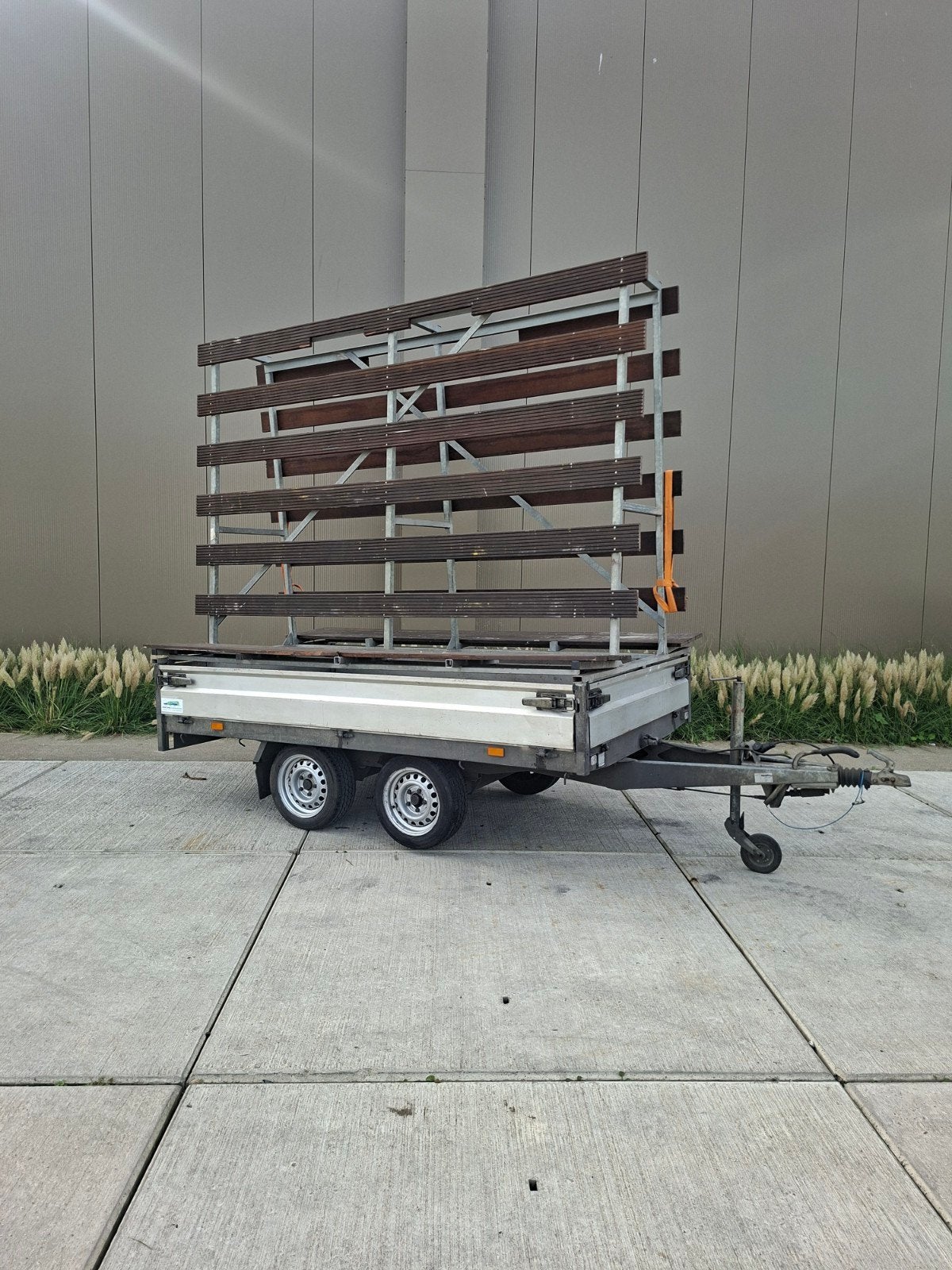 Hapert plateau aanhangwagen - 2000kg - glasresteel - glasbok, Auto diversen, Ophalen, Gebruikt, Hapert, X