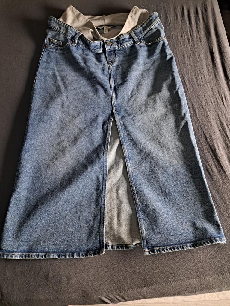 Leuke zwangerschapsrok van denim, Kleding | Dames, Rokken, Gedragen, Maat 38/40 (M), Blauw, Knielengte, Ophalen of Verzenden