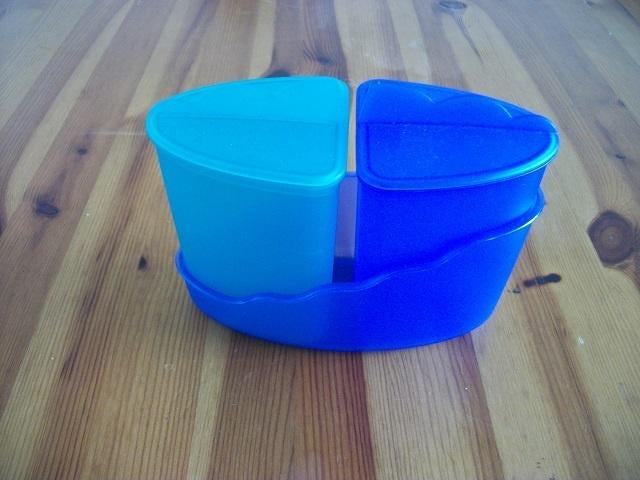 Tupperware Tafelsetje ( groen/blauw ), Ophalen of Verzenden, Gebruikt, Groen, Overige typen