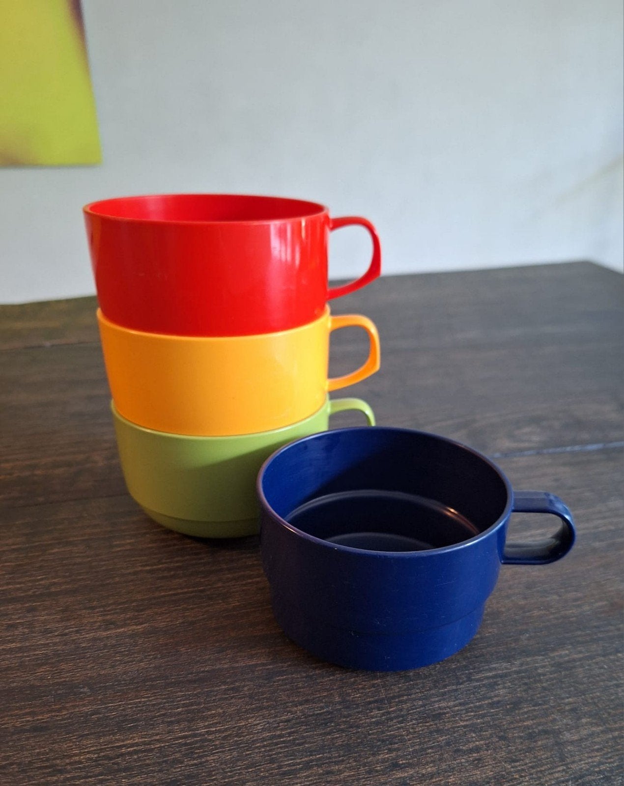 vintage Mepal Rosti Kommen/Mokken - Set van 4 in diverse kle, Ophalen of Verzenden, Gebruikt