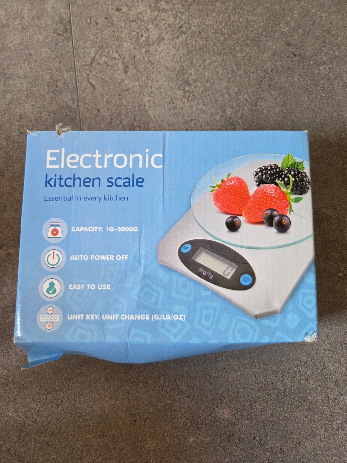 Digitale keukenweegschaal 5kg/1g, Witgoed en Apparatuur, Ophalen, Minder dan 10 kg, Keukenweegschaal, Nieuw