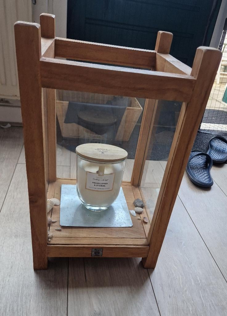 Rivera Maison windlicht, Ophalen, Zo goed als nieuw, Hout, Kandelaar
