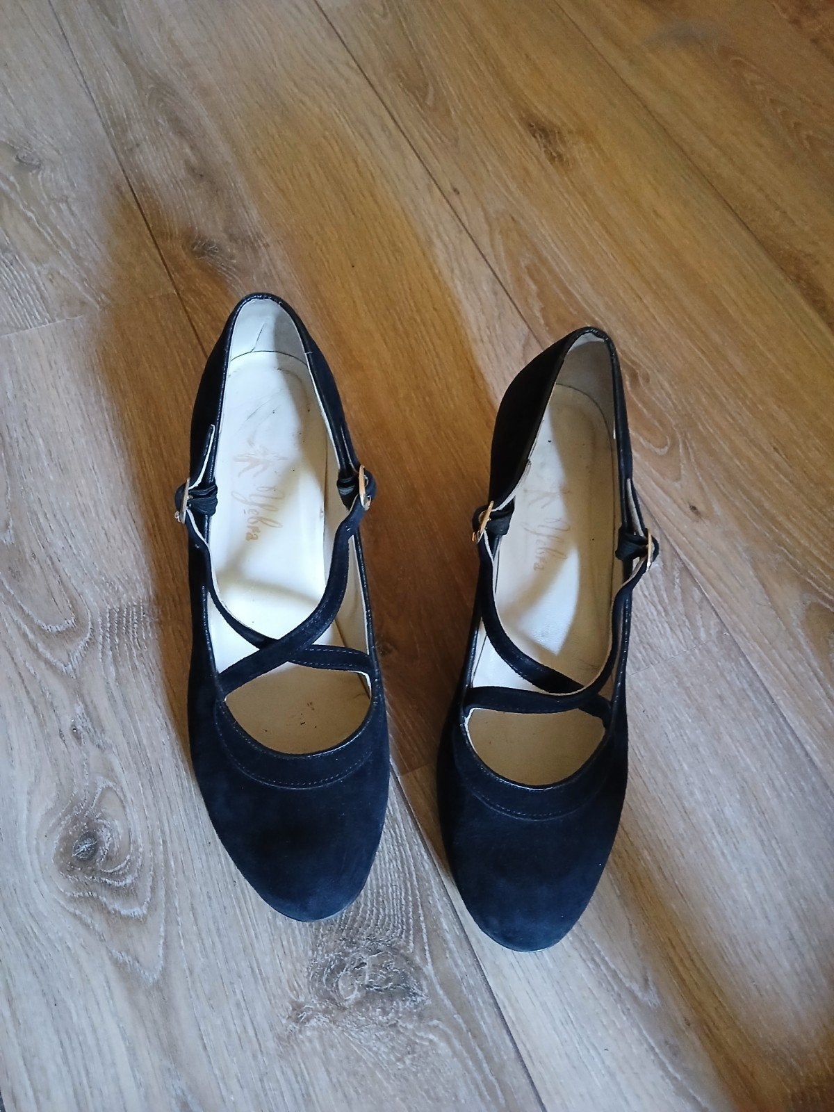 Prachtige suède zwarte Flamenco schoenen maat 41, Yebra, Verzenden, Zwart, Dansschoenen