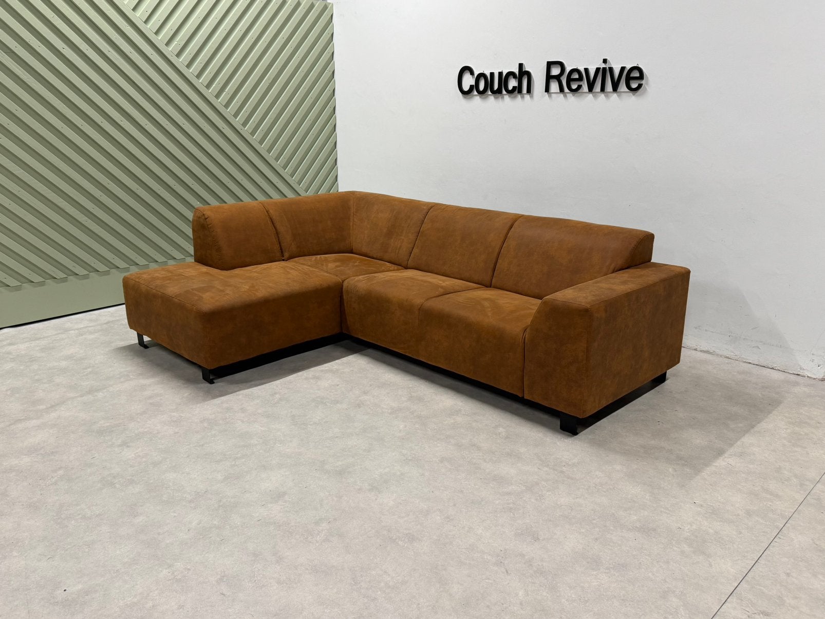 Microleren Hoekbank 255-180 | Refurbished Gratis levering, Info@couchrevive.nl, -, Couch Revive, Ophalen of Verzenden