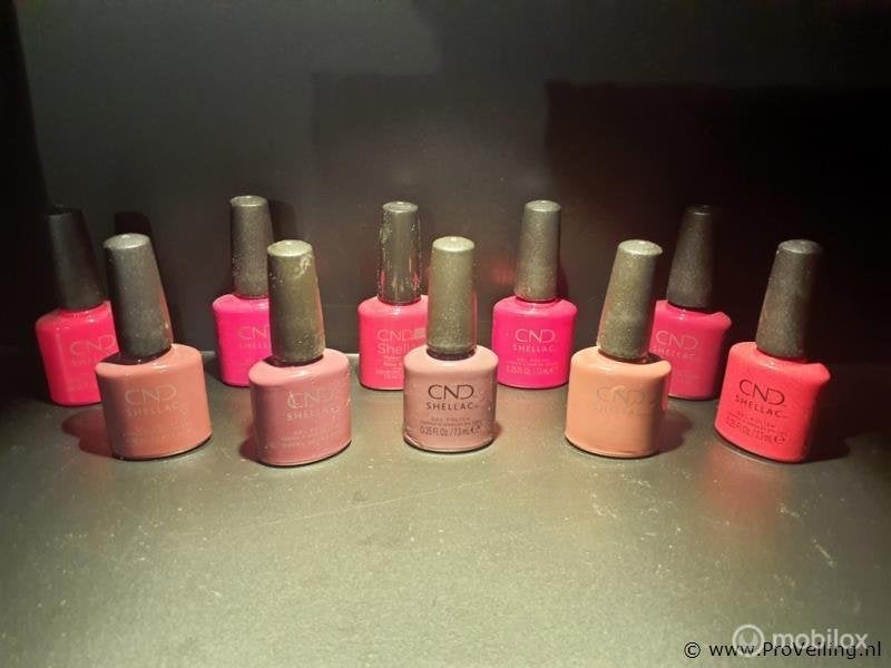 Online Veiling: CND SHELLAC gel nagellak - 10 flacons, Gebruikt