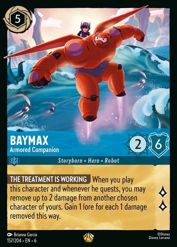 Disney Lorcana - Azurite Sea - 157 - Baymax - Armored (FOIL), Ophalen of Verzenden, Nieuw, Losse kaart, Foil