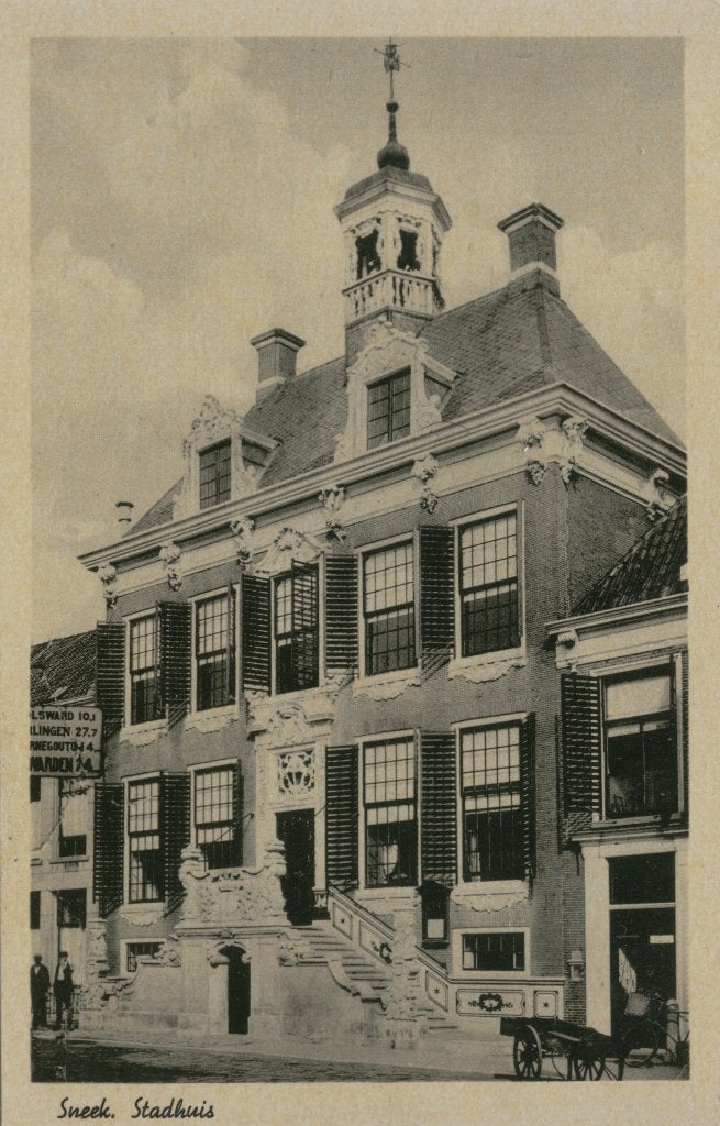 Sneek Stadhuis, Verzenden, 1940 tot 1960, Ongelopen, Friesland