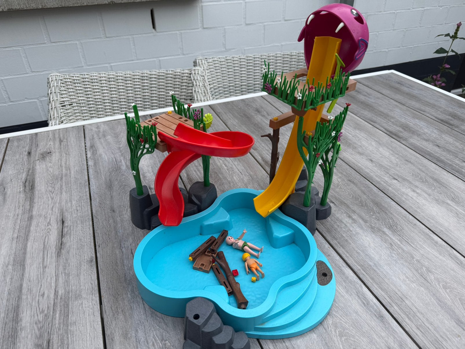 Playmobile waterglijbaan, Ophalen, Gebruikt