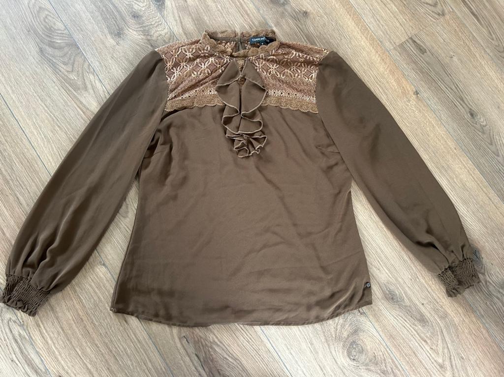 Tramontana bruine blouse maat M, Kleding | Dames, Ophalen of Verzenden, Zo goed als nieuw, Maat 38/40 (M), Bruin
