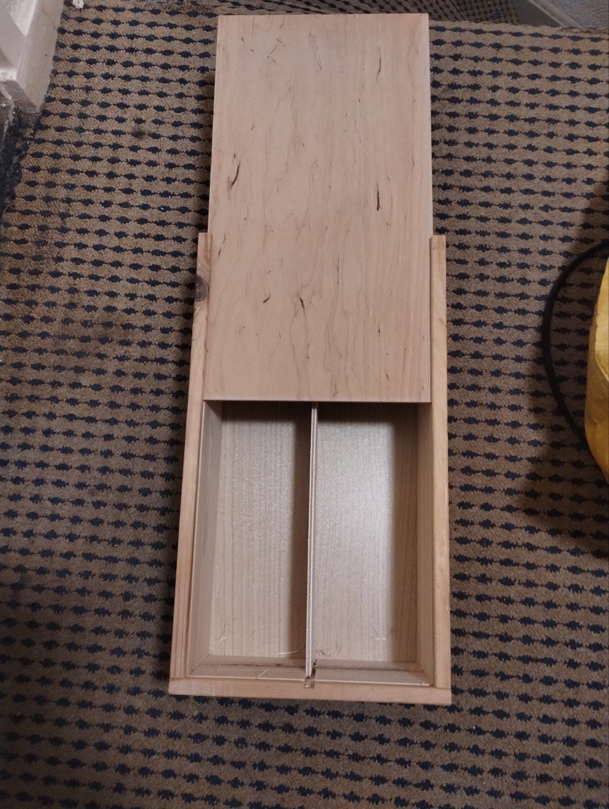 Houten wijndoos voor 2 flessen, Ophalen, Nieuw