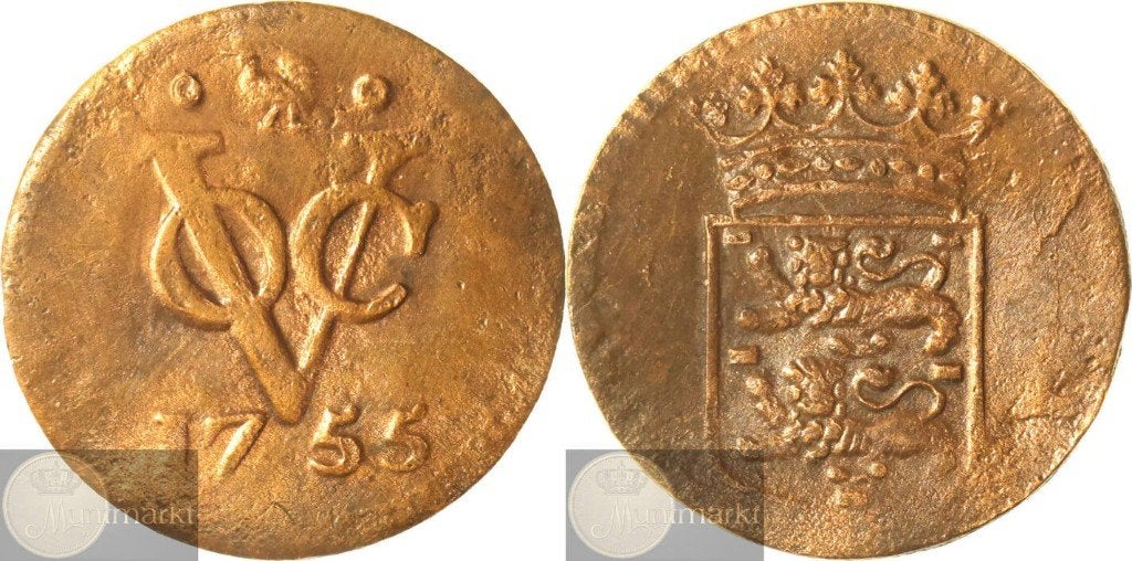 V.O.C. - West-Friesland - Duit 1755 - Hoorn, Ophalen of Verzenden, Vóór koninkrijk, Overige waardes, Losse munt