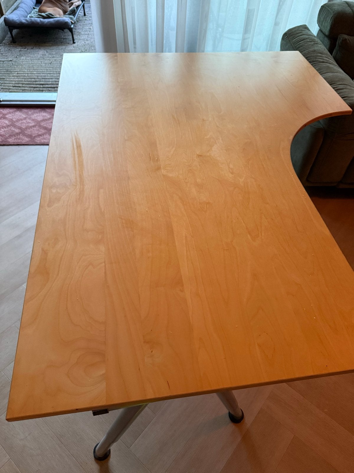 Hoekbureau ikea Galant, Huis en Inrichting, Bureaus, Ophalen, Gebruikt, Hout, Hoekbureau