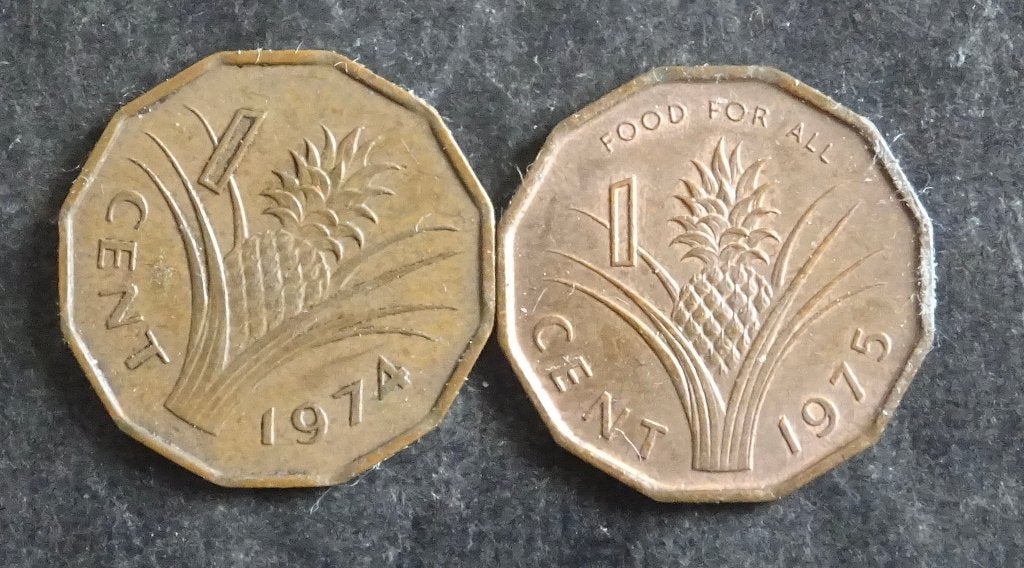 Munten Swaziland, Postzegels en Munten, Ophalen of Verzenden, Overige landen