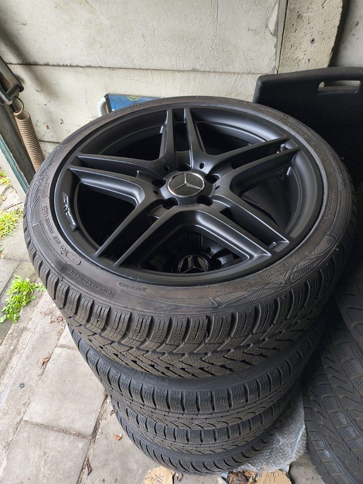 Mercedes velgen 18 inch breedset amg velgen w204 c klasse, Ophalen, Zo goed als nieuw