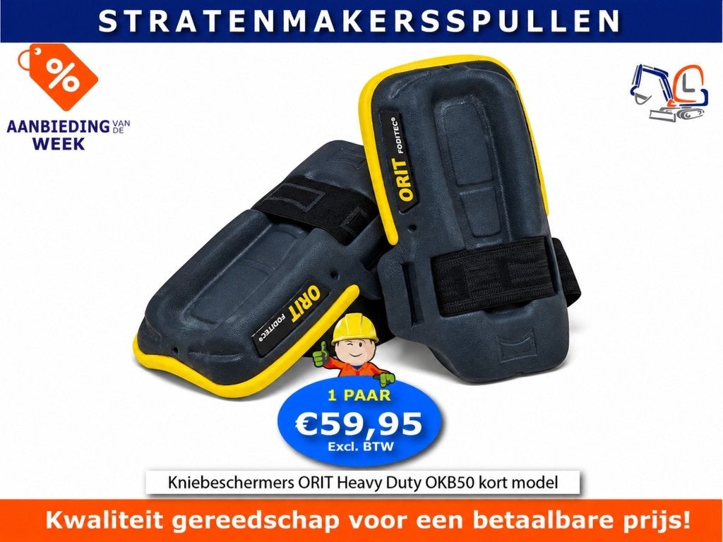 Kniebeschermers ORIT Heavy Duty OKB50 kort model, Tuin en Terras, Ophalen of Verzenden, Nieuw, Overige soorten