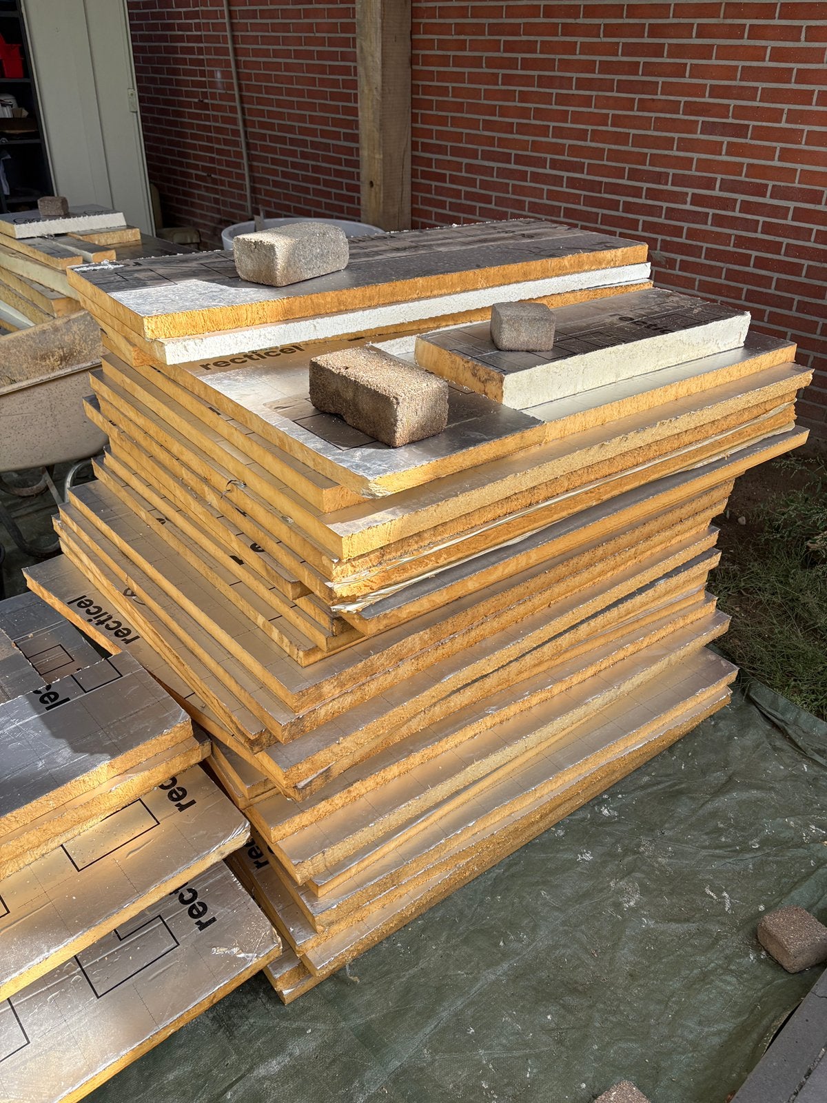 PIR Isolatie platen met AFSCHOT, Ophalen, 4 tot 8 cm, Zo goed als nieuw, Hardschuim (Pir)