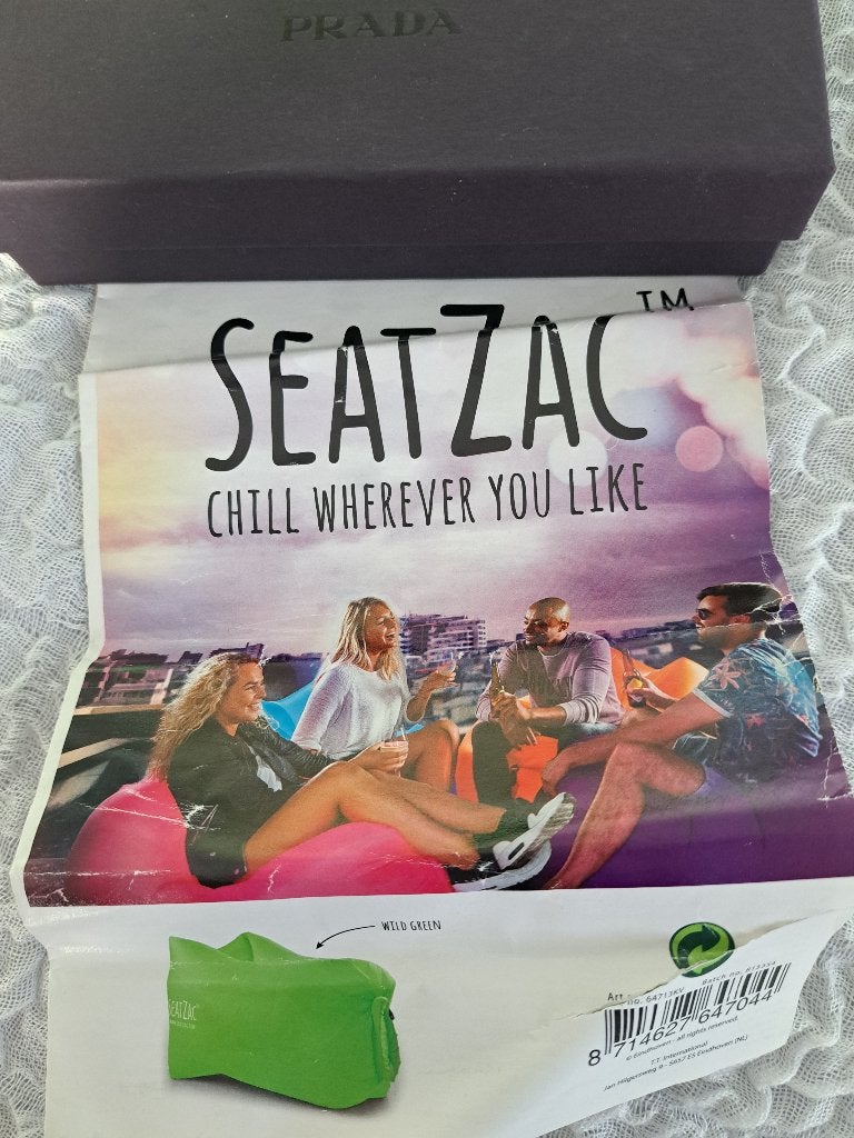 SeatZac zitzak, Ophalen of Verzenden, Nieuw, Textileen, Inklapbaar