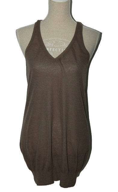 René Lezard topje, hemd, taupe/green, Mt. M, Kleding | Dames, Tops, Maat 38/40 (M), Verzenden, Zo goed als nieuw, Zonder mouw