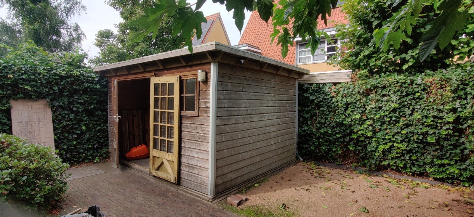 Gebruikte Blokhut 3x3,5m, ca. 2,2m hoog, Tuin en Terras, Ophalen, 3 ramen of meer, 250 tot 500 cm, Blokhut