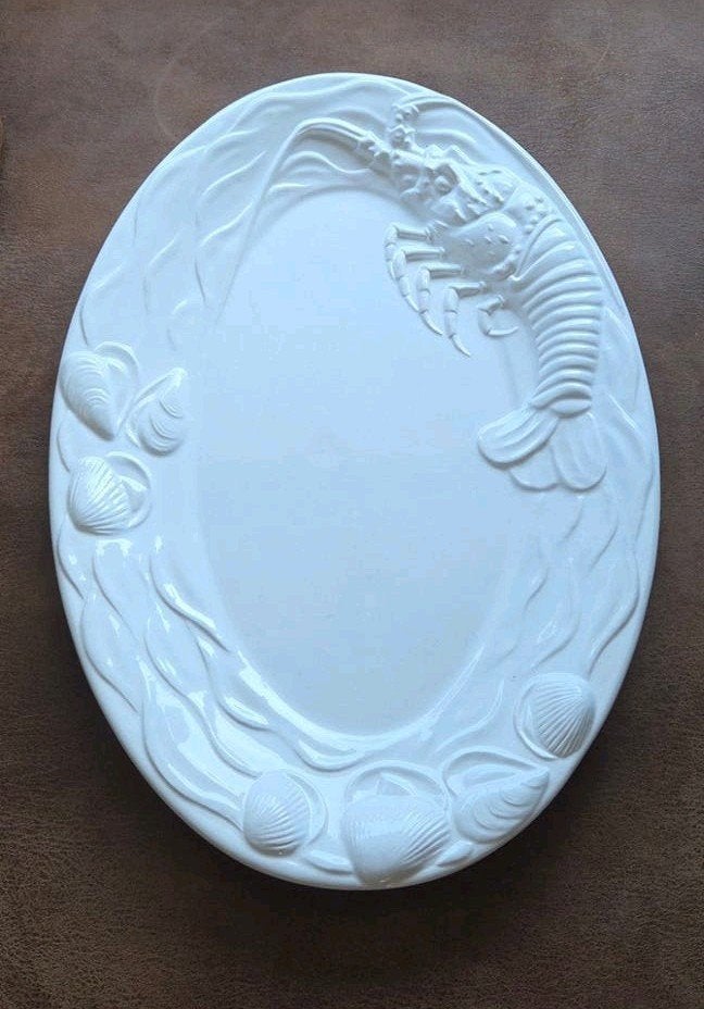 Vintage A. Santos Portugal Majolica Serveerschaa, Antiek en Kunst, Ophalen of Verzenden