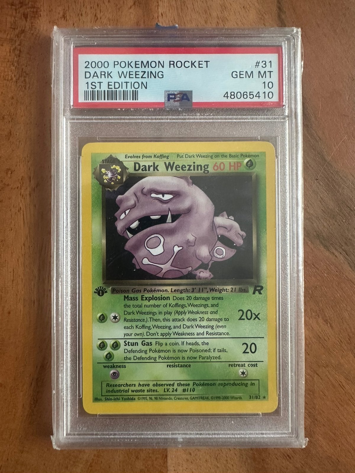 2000 dark weezing psa 10 1st edition non holo, Ophalen, Zo goed als nieuw