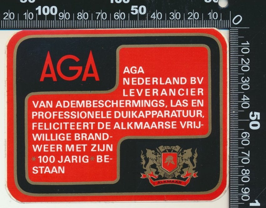 Sticker: Alkmaarse Vrijwillige Brandweer, Ophalen of Verzenden, Zo goed als nieuw, Bedrijf of Vereniging