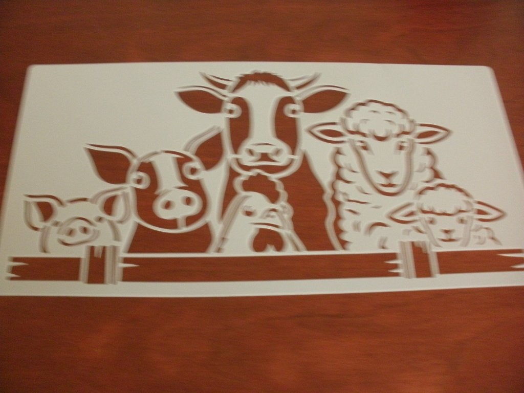 1371-SJABLOON SCHAPEN, KOE, KIP, VARKENS, HEK - Herbruikbaar, Ophalen of Verzenden, Nieuw