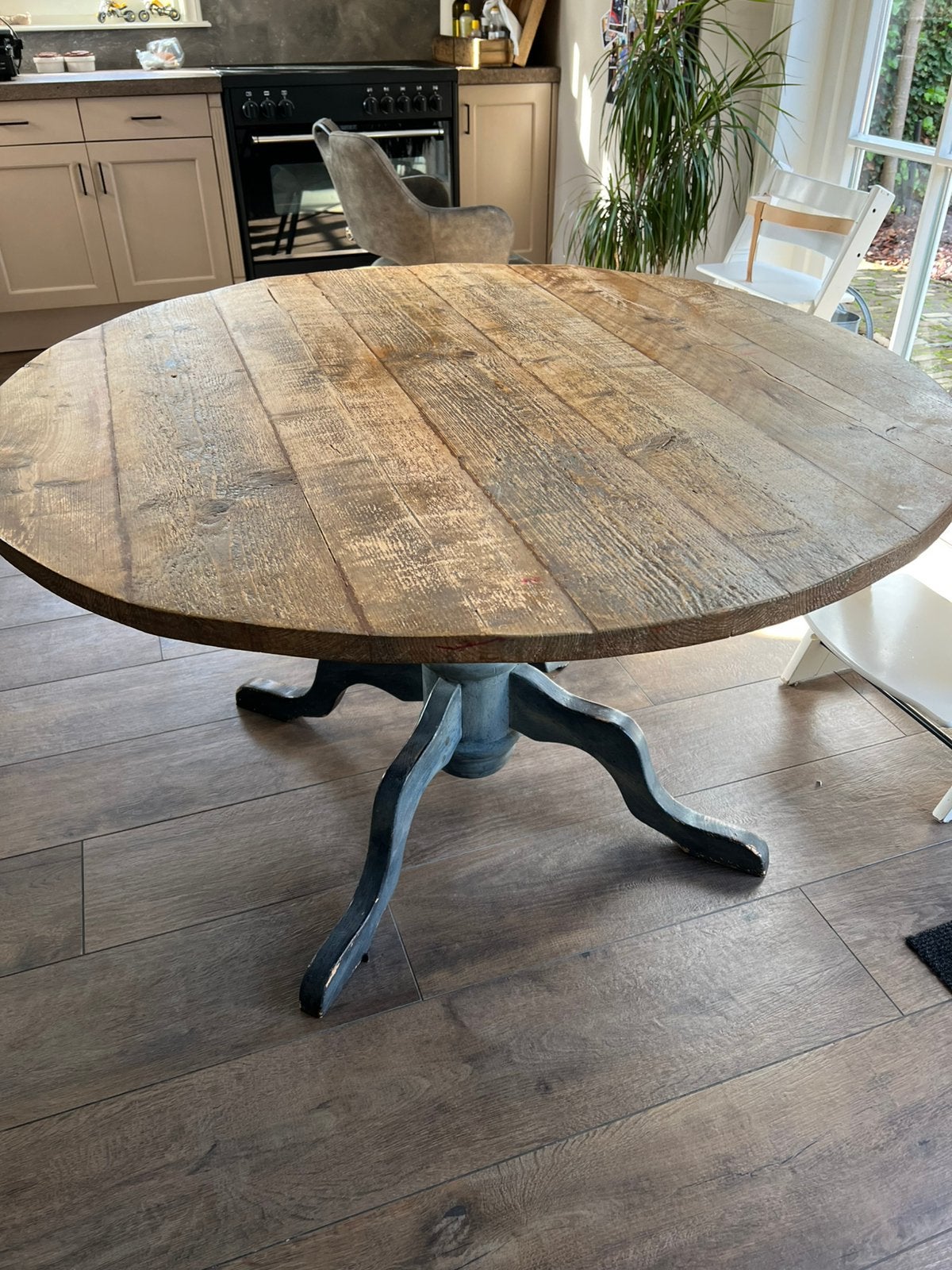 Landelijke ronde eettafel, Ophalen, Gebruikt, Rond, Landelijk