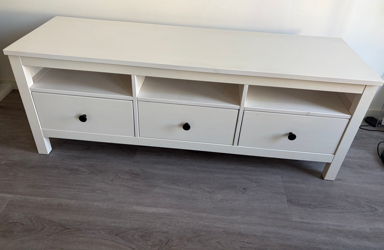 Hemnes tv kast wit, Ophalen, 100 tot 150 cm, Minder dan 100 cm, 25 tot 50 cm