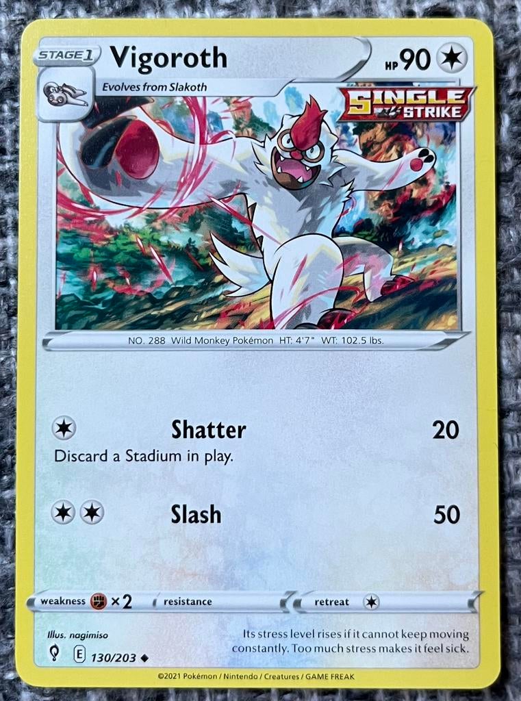 Pokémonkaart van Vigoroth (288) • Evolving Skies (130/203), Verzenden, Nieuw, Losse kaart