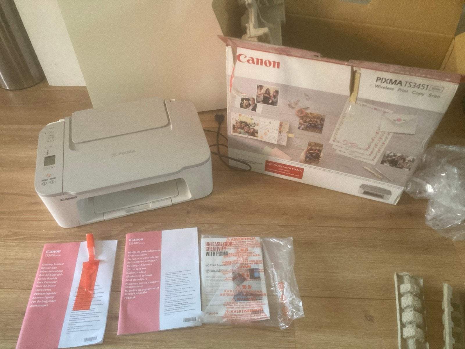 Canon Pixma TS3451 All-in-One Printer - Zonder cartridges, Ophalen, Inkjetprinter, All-in-one, Kleur printen