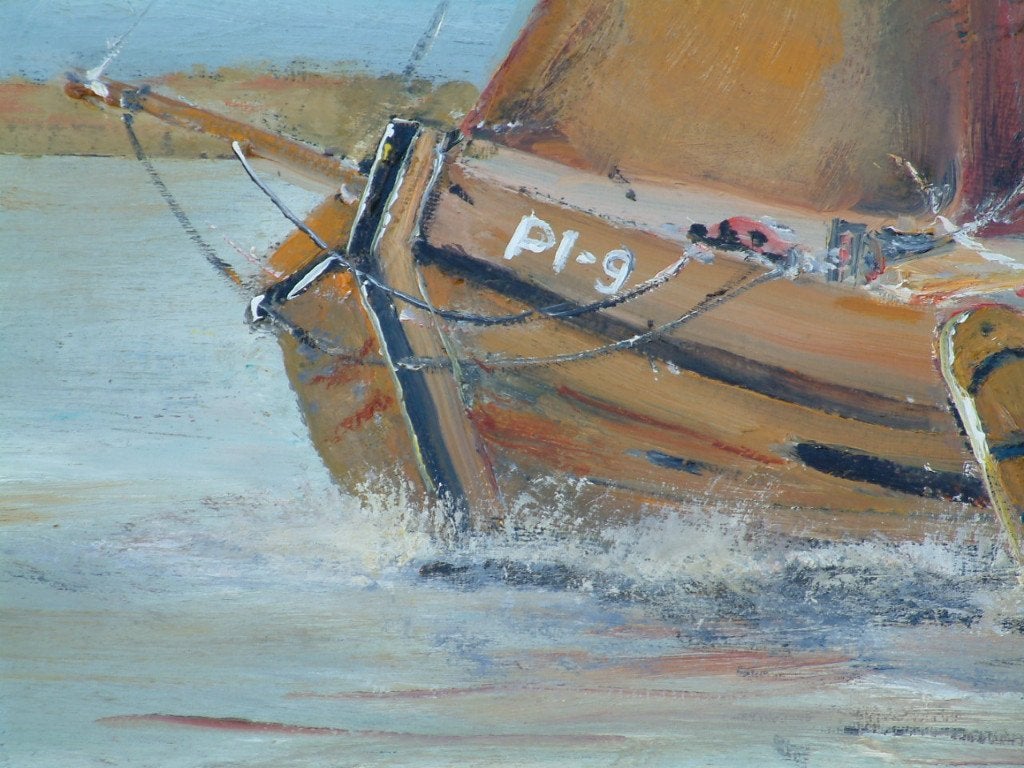 mossel hengst Philippine waren er ooit 62 schepen / Clinge, Antiek en Kunst, Ophalen, Maritiem / water, Doek, Gesigneerd