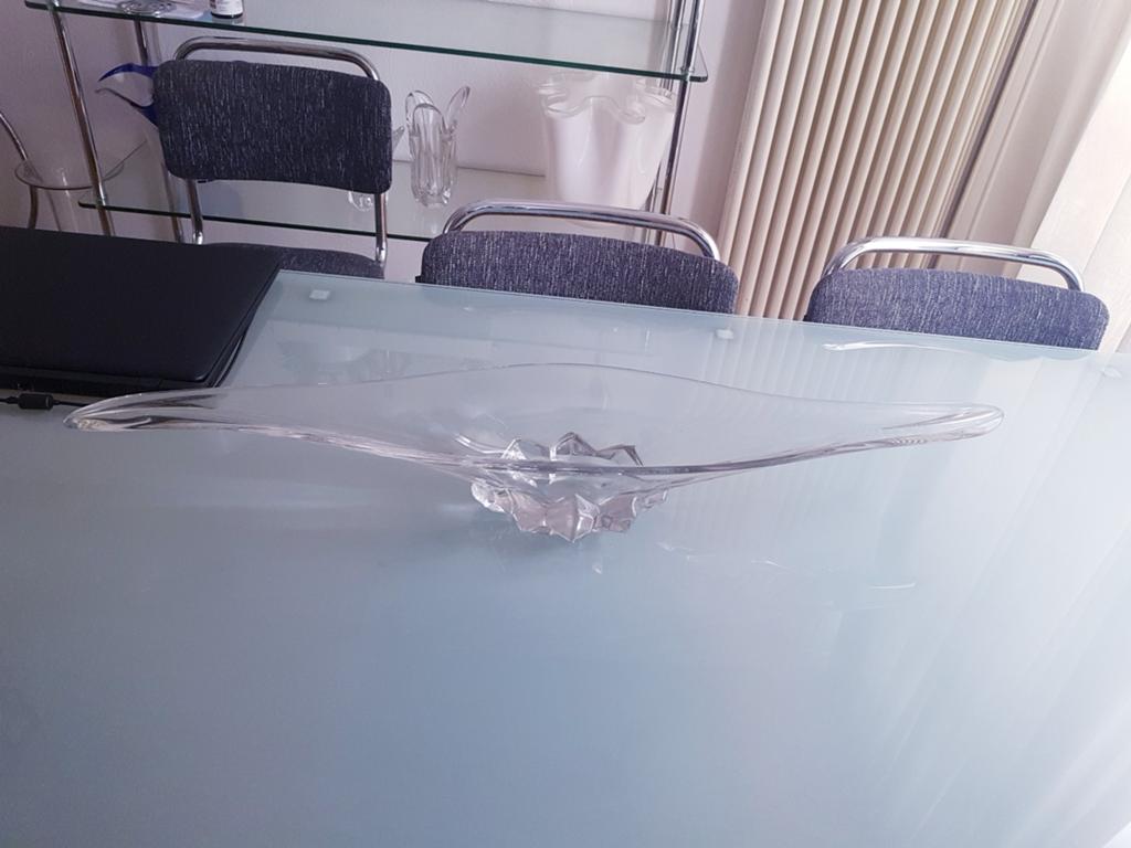 Grote (fruit)schaal van glas zie beschrijving, Antiek en Kunst, Antiek | Glas en Kristal, Ophalen
