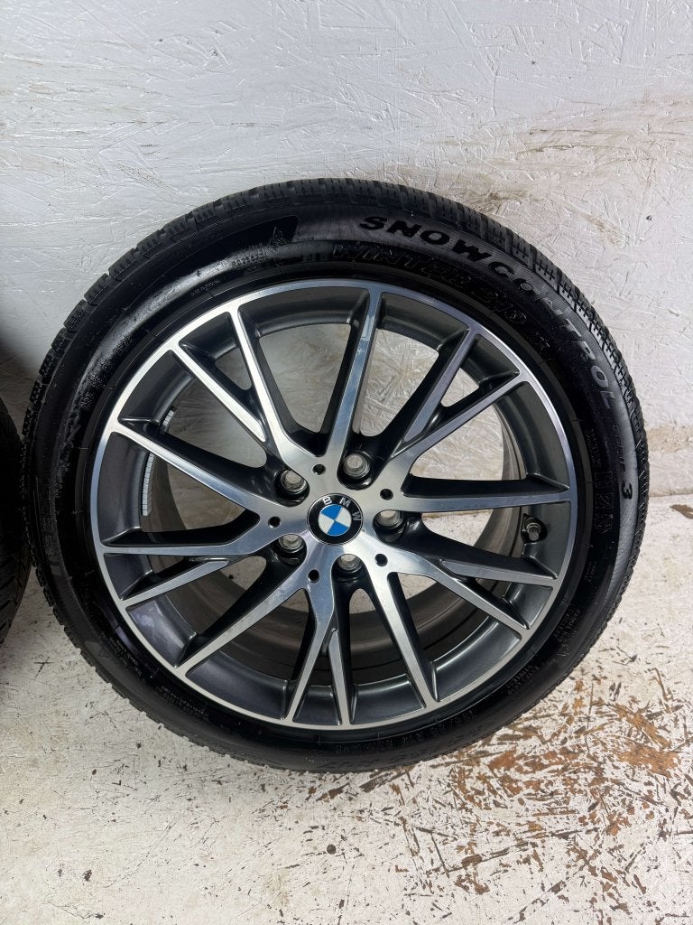 6. Originele BMW 1 2-Serie velgen 17" 5x112 Style 489 winter, Niet ingevuld, Gebruikt, Banden en Velgen, Niet ingevuld