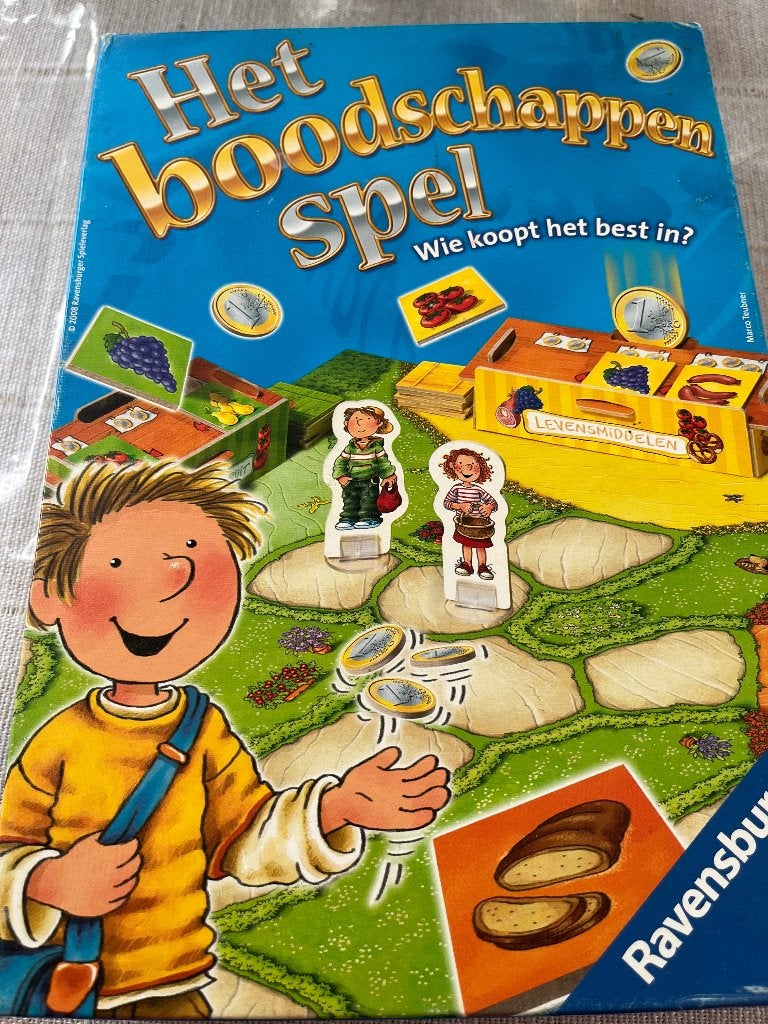 Het boodschappen spel, Hobby en Vrije tijd, Gezelschapsspellen | Bordspellen, Drie of vier spelers, Ophalen, Zo goed als nieuw