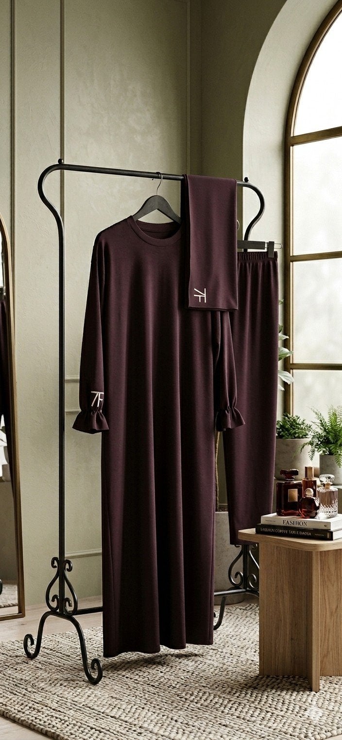 Islamitische burkini, Maat 38/40 (M), Bruin, Nieuw, Ophalen of Verzenden
