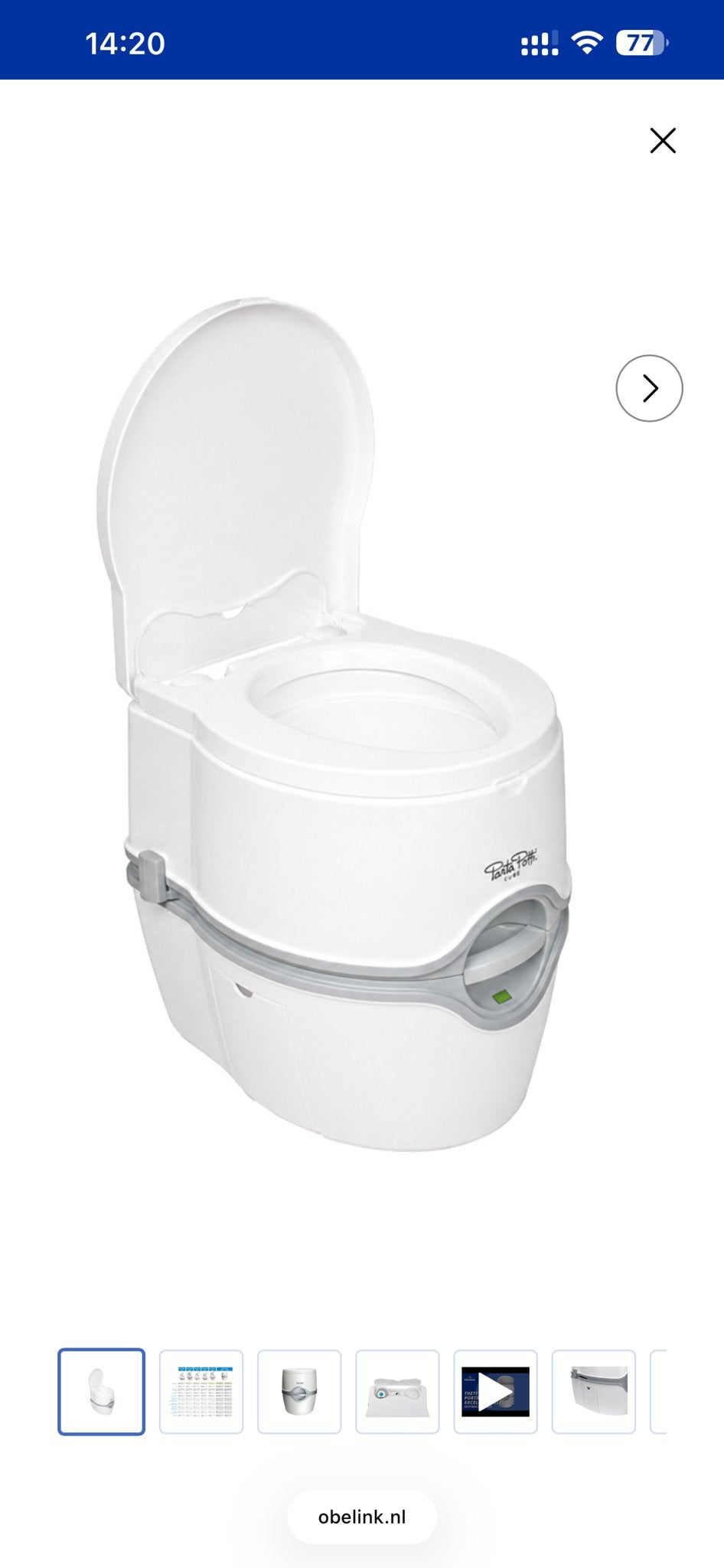 Thetford Porta Potti 565E, Caravans en Kamperen, Ophalen, Zo goed als nieuw
