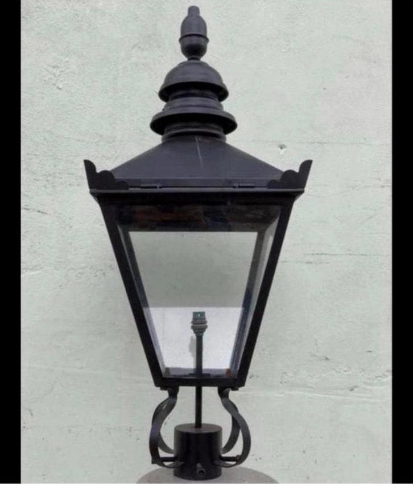 Grote Zwart Victoriaanse Stijl Lantaarn lamp verlichting NEW, Tuin en Terras, Nieuw, Ophalen of Verzenden, Netvoeding, H