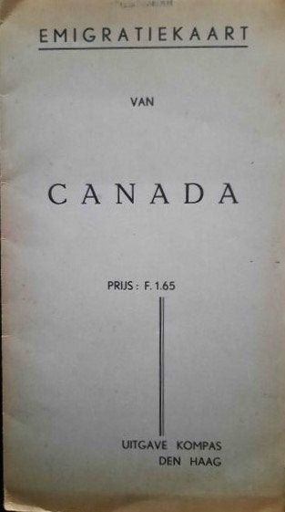 Zeldzame Emigratiekaart Canada (ca. 1950) Kompas, Boeken, Gelezen, Overige gebieden, Ophalen of Verzenden, Landkaart