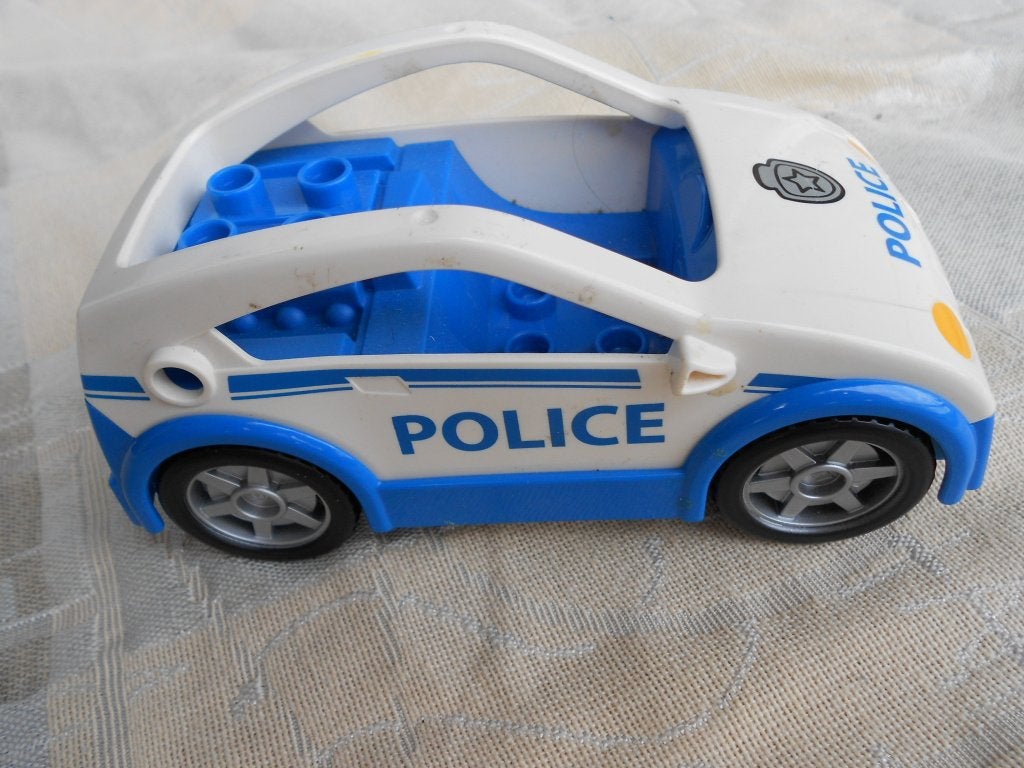Lego duplo politie auto zonder popje of accessoires, gebruik, Ophalen of Verzenden, Gebruikt, Losse stenen, Duplo