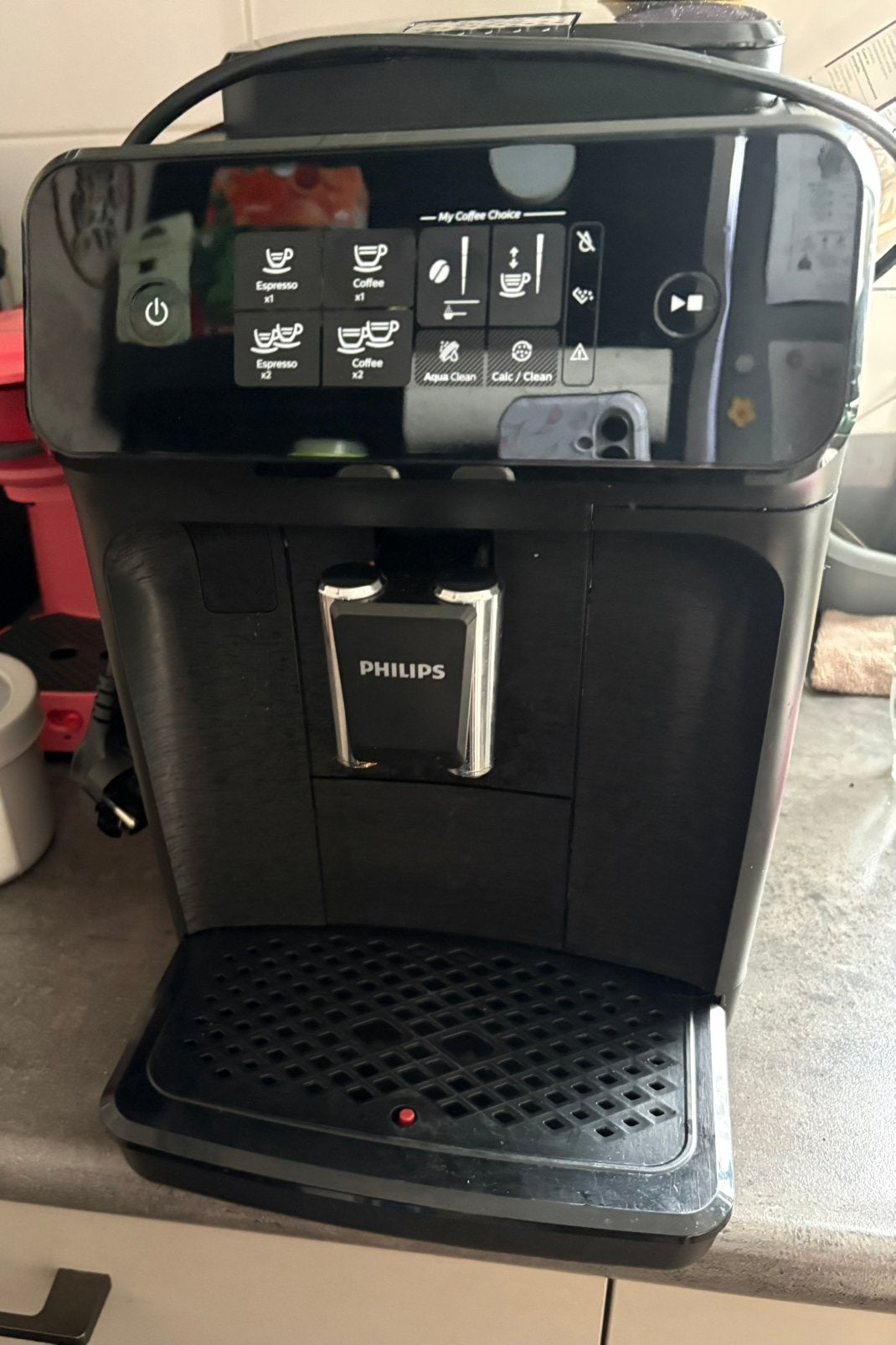 Te koop koffiebonenmachine, Ophalen, Zo goed als nieuw, Koffiemachine