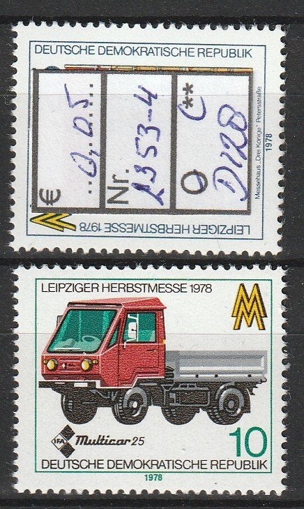 DDR Messe '78 Michel 2353-4 Nr.D128p, Verzenden, DDR, Postfris