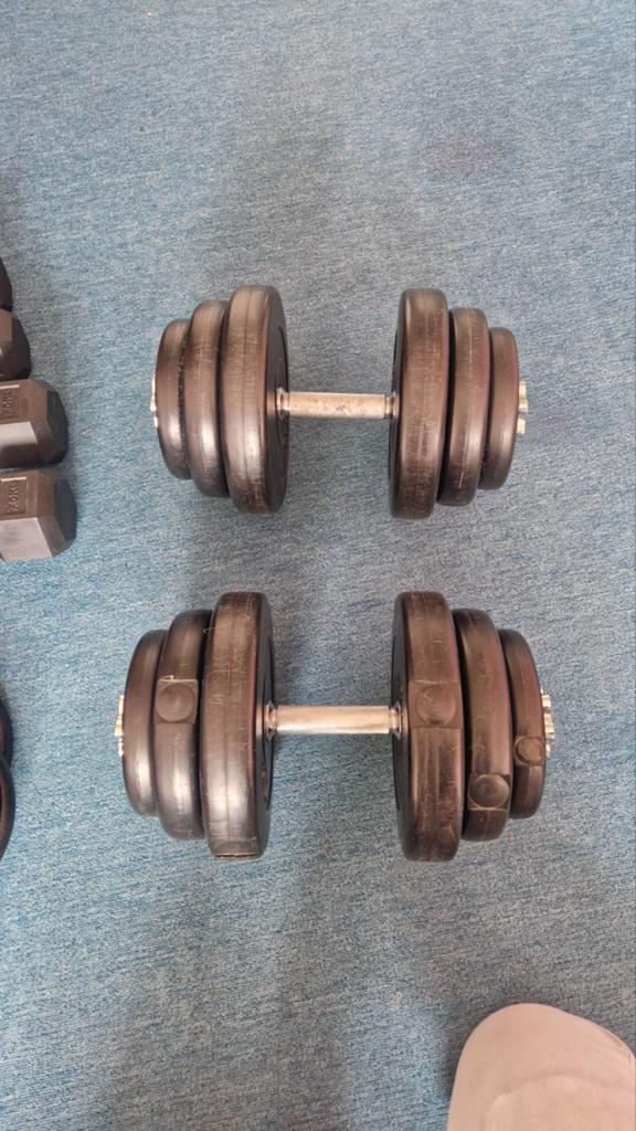 2x 20kg dumbells plastic, Ophalen, Dumbbell