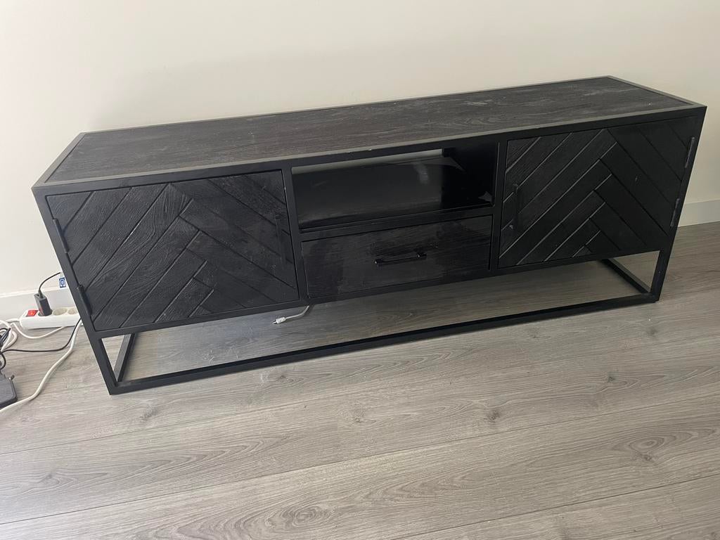 Mango hout tv meubel, Huis en Inrichting, Kasten | Televisiemeubels, Ophalen of Verzenden, Zo goed als nieuw, 25 tot 50 cm, Minder dan 100 cm