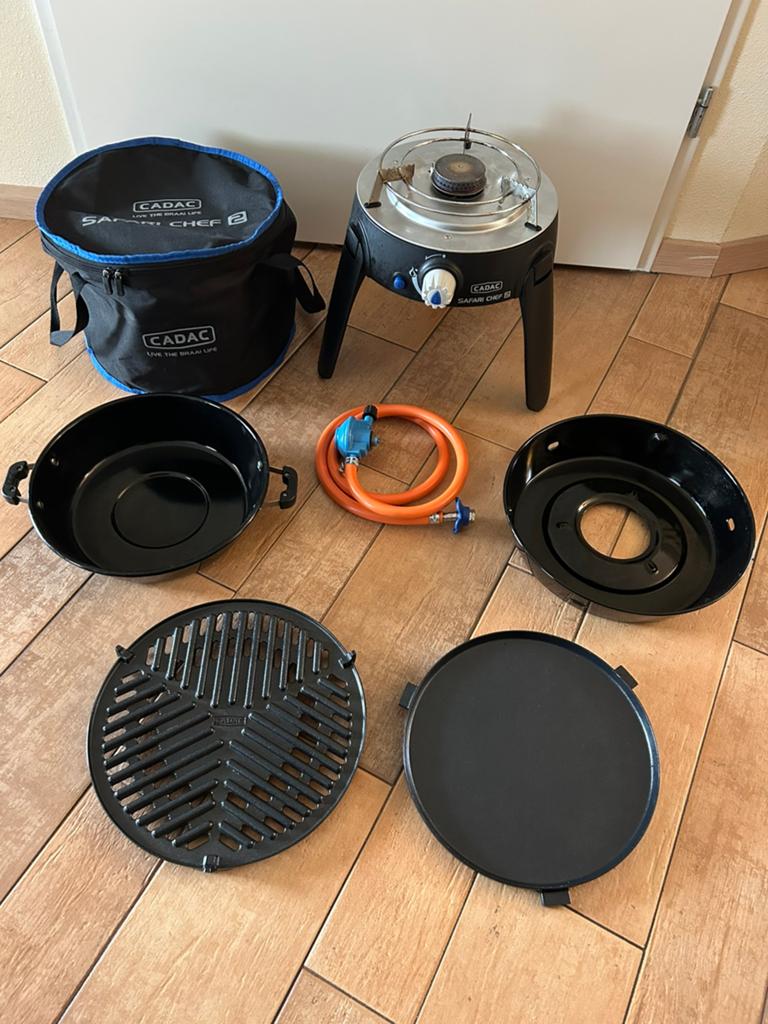 🔥Cadac Safari chef 2 skottelbraai heel mooi setje, Ophalen of Verzenden, Gebruikt