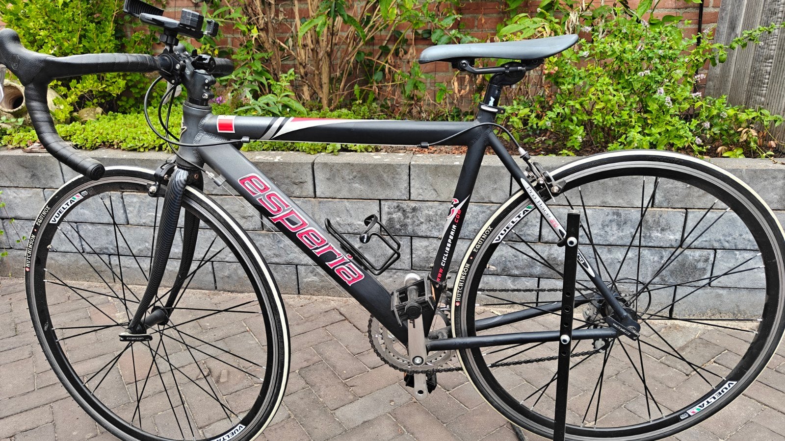 Esperia racefiets 50 cm met standaard, Gebruikt, Velgrem, Aluminium, 49 tot 53 cm